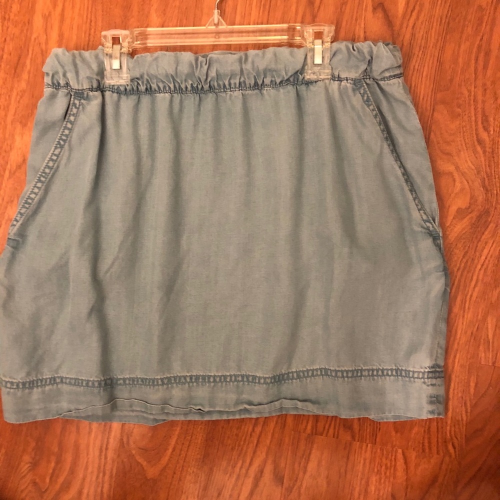 Mini chambray skirt